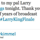 Illustration for article titled Celebs Say Goodbye To iLarry King Live/i
